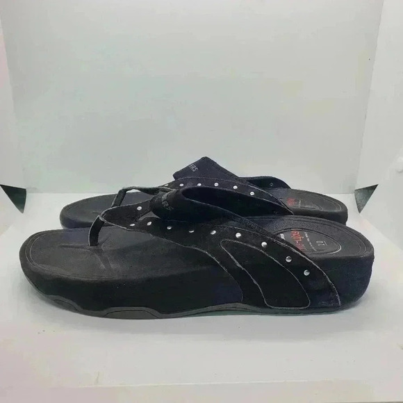 Womens Black Skechers Tone Up Sandals Sz 10 - Picture 3 of 5